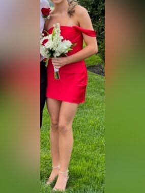 Red Homecoming dress - Bold Solid Color